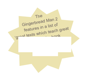 The Gingerbread Man 2 features in a list of ‘great texts which teach great writing’, in the book “Reading in The Writing Classroom”